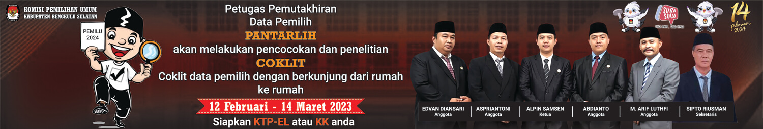 Banner KPU Bengkulu Selatan Pemilu 2024