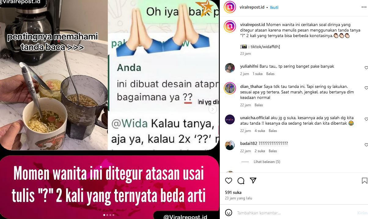 Tulis Tanda Tanya 2 Kali di WA, Karyawati Ini Ditegur Atasan! Ternyata Ini Makna Tanda Tanya Menurut Jumlah