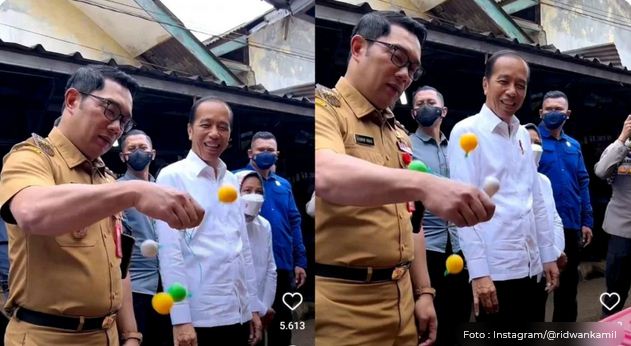 Jokowi dan Ridwan Kamil Main Lato-lato, Gusnan Mulyadi Usul Egrang Batok Dilombakan