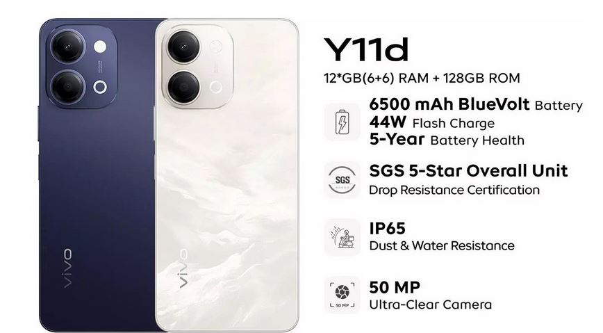 Vivo Y11d 4G Resmi Meluncur! Ponsel dengan Baterai 6.500 mAh dan Tahan Air IP65