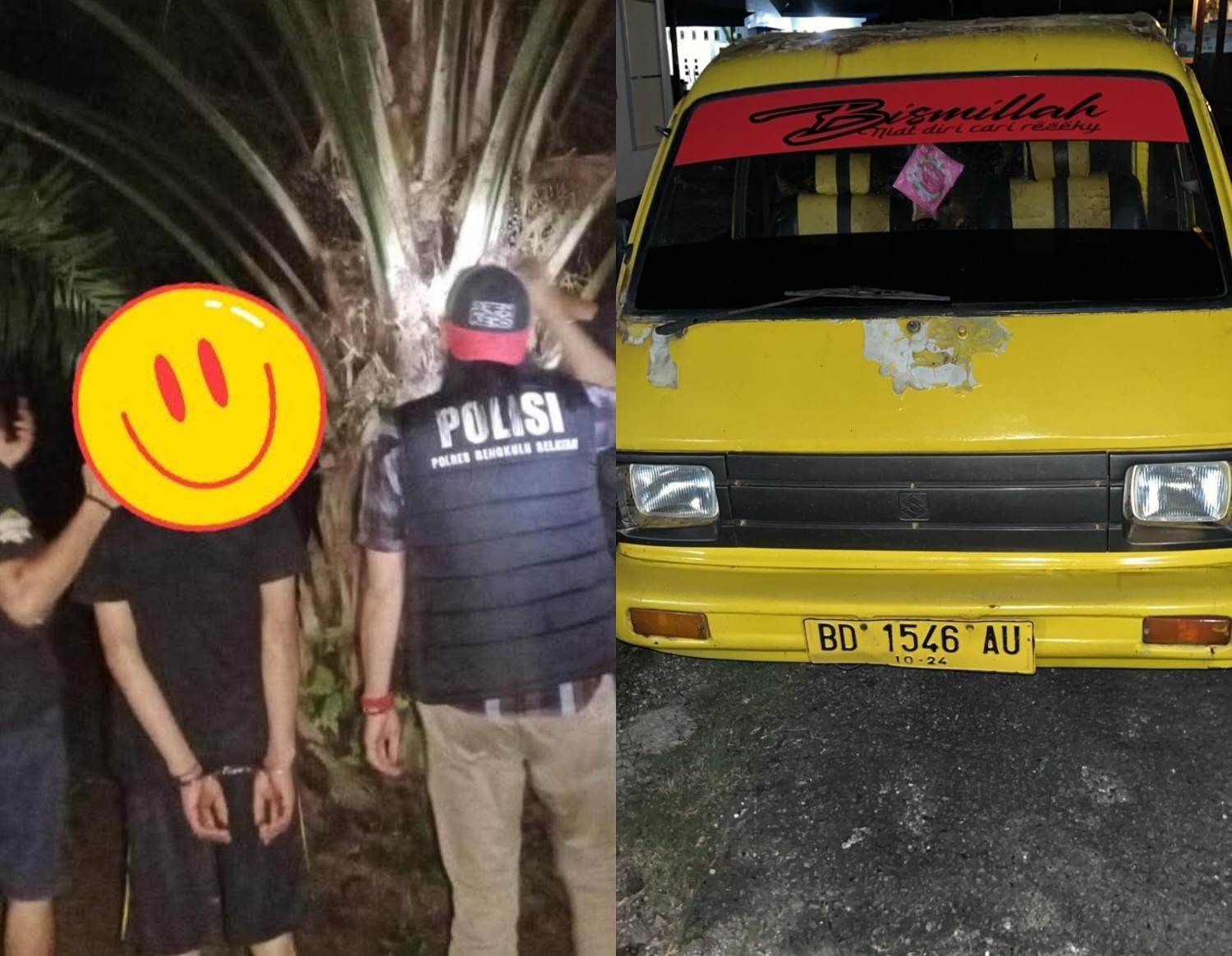 Polsek Kedurang Ilir Amankan 3 Ninja Sawit, 28 TBS Jadi Barang Bukti