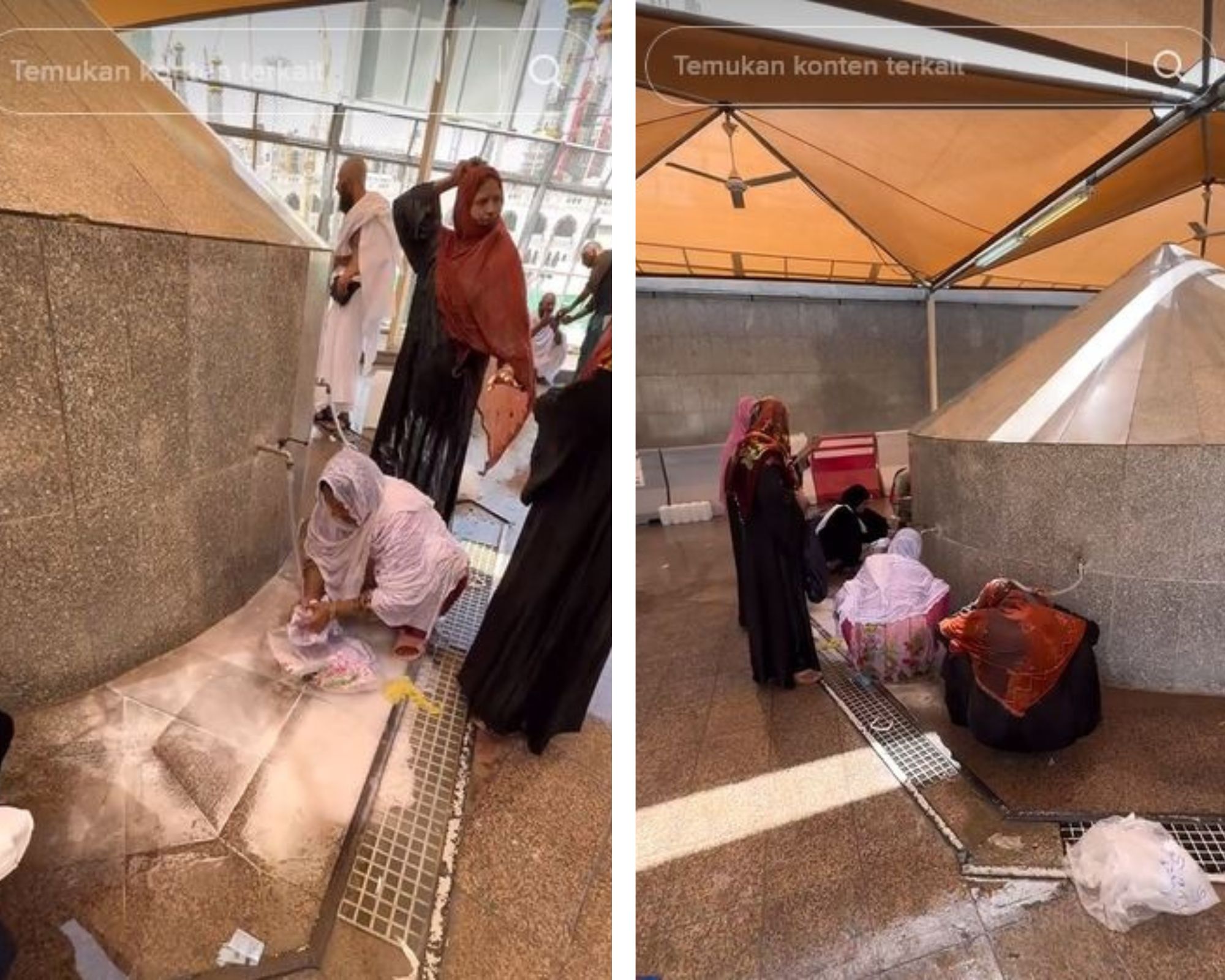 Viral, Jemaah Haji Mencuci Baju Pakai Air Zamzam