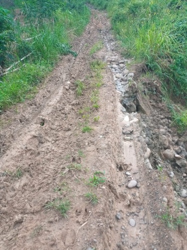 Jalan ke Desa Suban Rusak Tapi Tak Diusulkan : Kades : Tak Pernah Direalisasikan