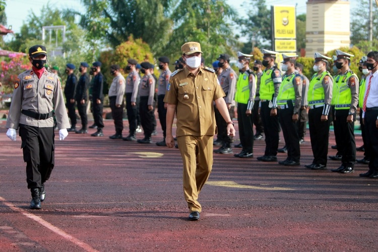 Gelar Pasukan, Miras dan Obat Dimusnahkan