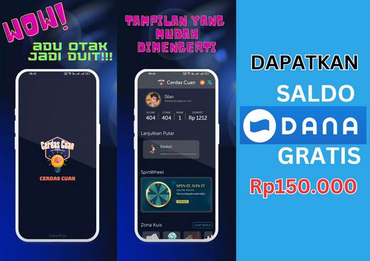 Wuihhh, Cuma Jawab Pertanyaan Dapat Saldo DANA Gratis Rp150.000 