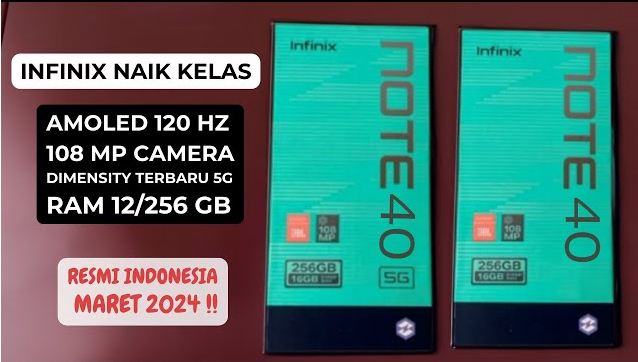 Infinix Note 40 Resmi Meluncur, Layar Amoled, MediaTek Dimensity 7000, RAM 12/256 GB, Harga 2 Jutaan