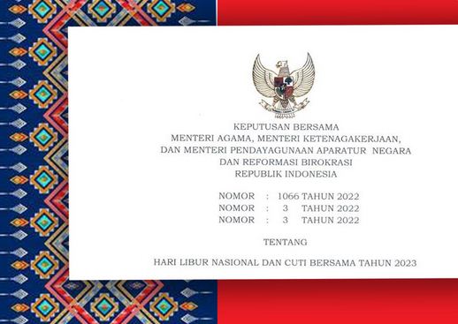 Pemerintah Tetapkan Hari Libur Nasional dan Cuti Bersama Tahun 2023