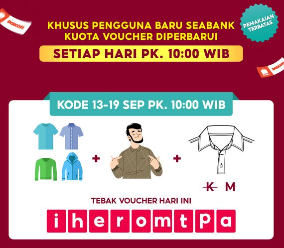 TERBARU! Ini Dia Jawaban Kode Voucher Badai Shopee Rabu 13-19 September 2023, Dapatkan Diskon 100 Persen 