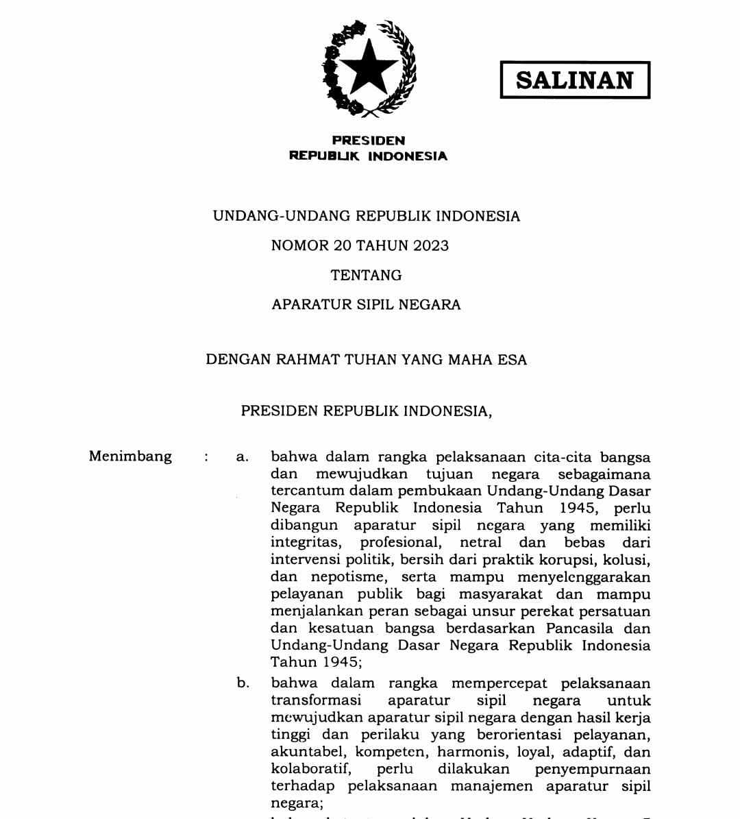 DPR RI Usulkan Revisi UU Nomor 20 Tahun 2023 Tentang ASN, Pembina Honorer Khawatir 