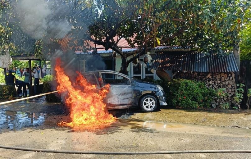 Mobil Toyota Agya yang Terbakar di Bengkulu Selatan Milik Warga Seluma, Begini Keterangan Saksi Mata