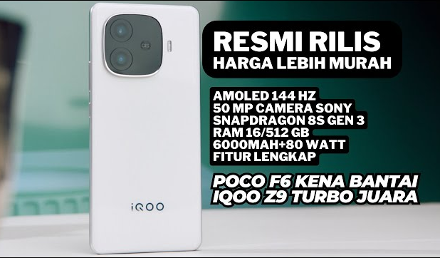 Iqoo Z9 Turbo Hadir di Indonesia, Spesifikasi Ungguli Poco F6, Hadir dengan Harga Terjangkau