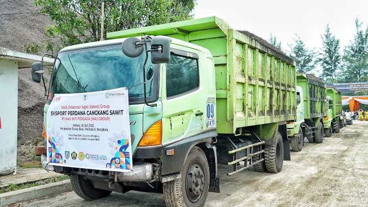 Bengkulu Ekspor 8.500 Ton  Cangkang Sawit ke Thailand