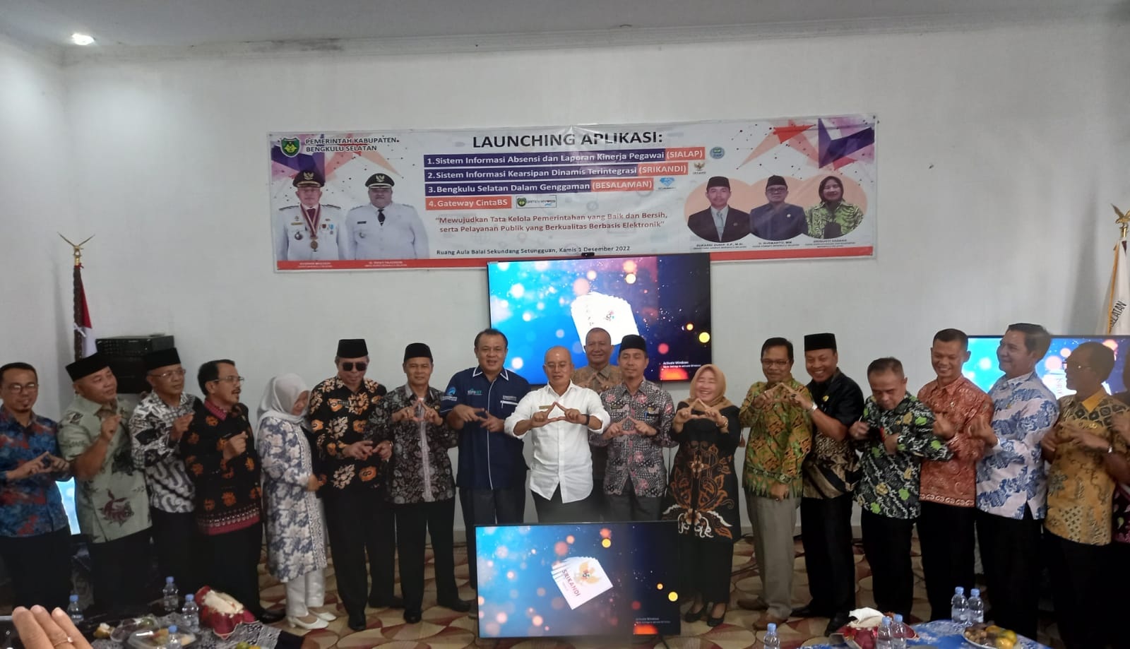 Bupati Bengkulu Selatan Launching Aplikasi Si Alap, Srikandi, Besalaman, dan Gateway Cinta BS
