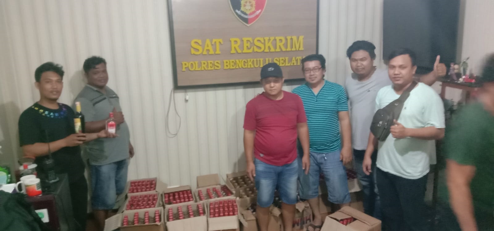 Polsek Pino Gagalkan Penyelundupan Ratusan Botol Minuman Haram