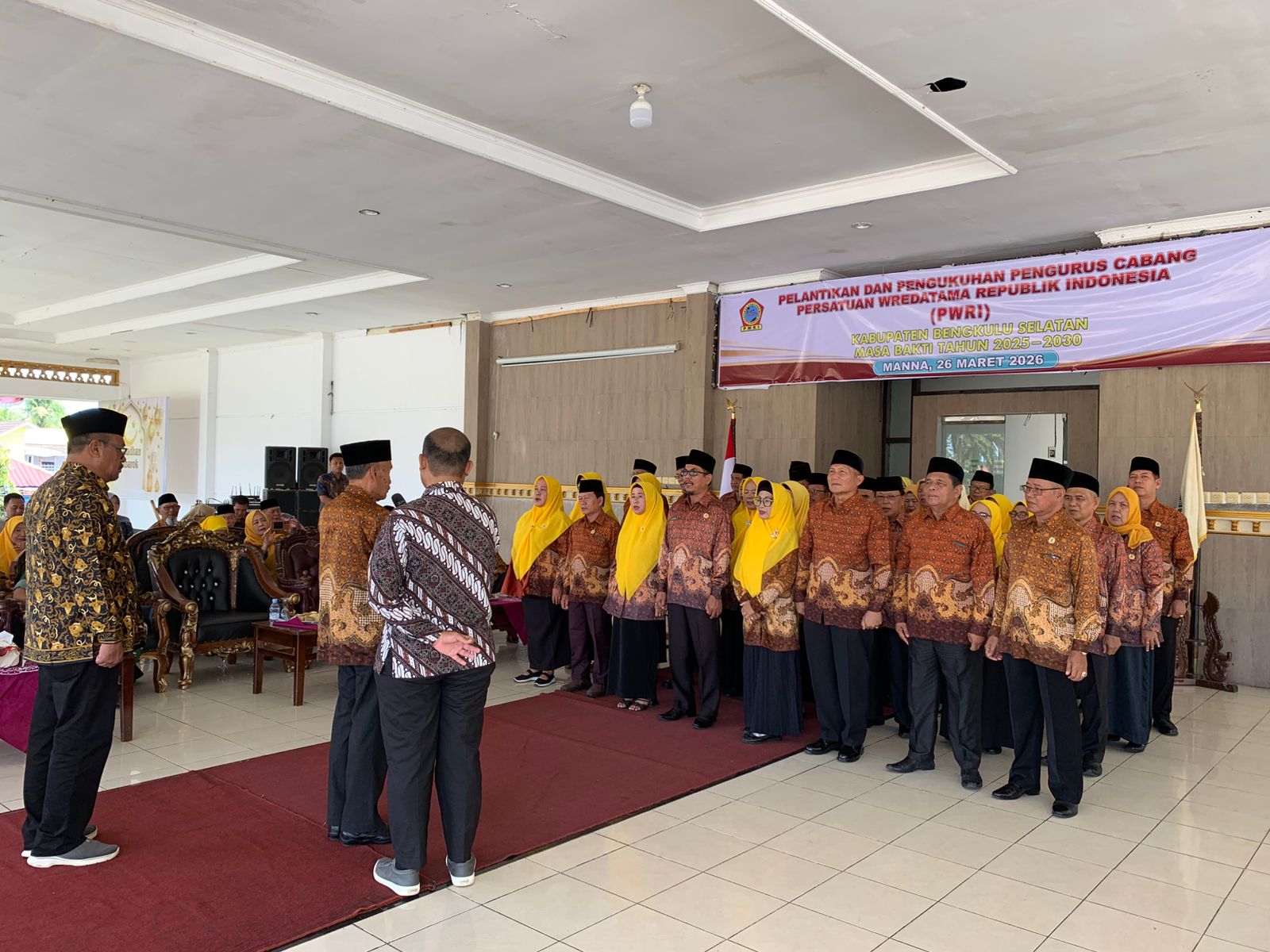 Pelantikan Pengurus PWRI Bengkulu Selatan Masa Bakti 2025-2030