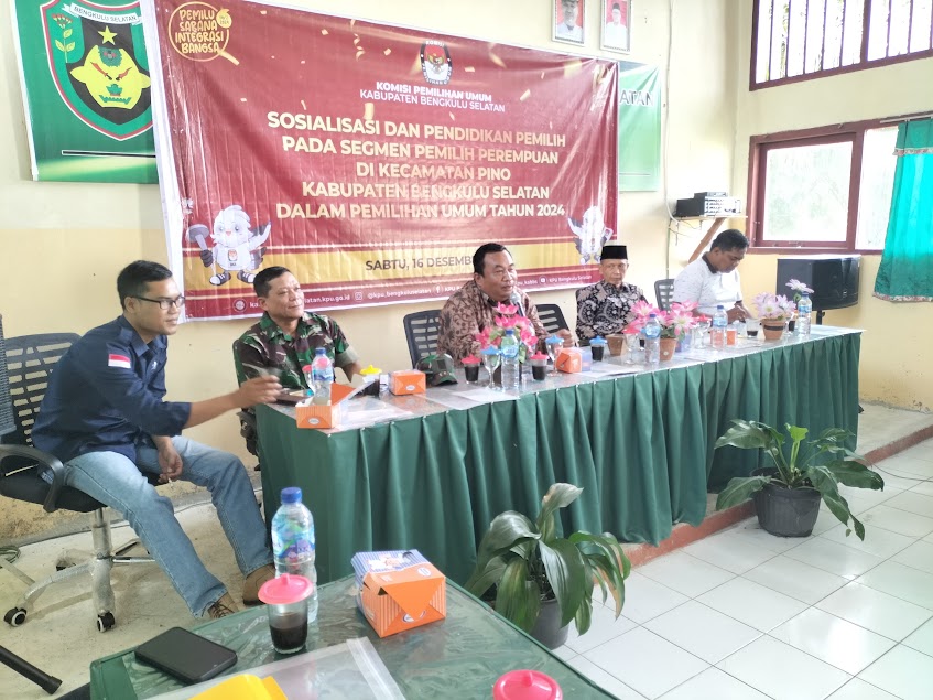 KPU Bengkulu Selatan Berikan Sosialisasi Pendidikan Pemilih Pemilu 2024 Segmen Perempuan di Kecamatan Pino