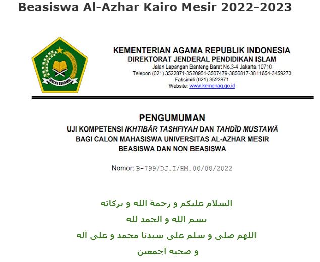 Peluang Bagi Pelajar Indonesia, Universitas Al Azhar Mesir Berikan Kuota Beasiswa 2023, Ini Syaratnya