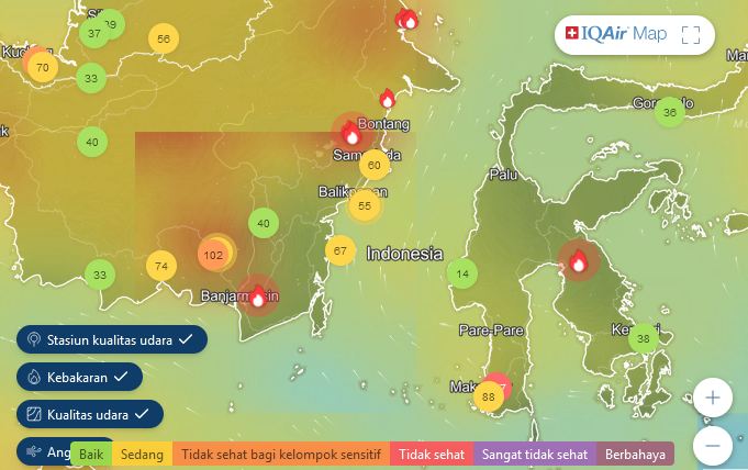 10 Kota Dengan Udara Paling Buruk di Indonesia Hari ini, Jakarta Tidak Masuk, Ini Daftar Lengkapnya