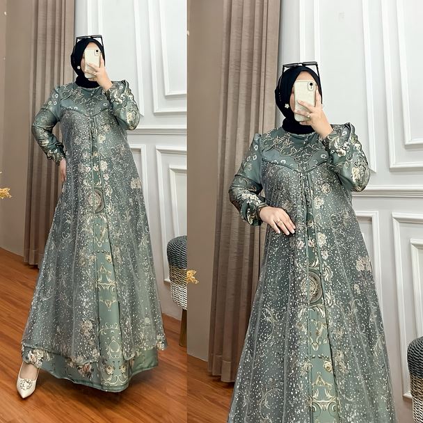 Gamis Bini Orang, Tren Baju Lebaran 2026 yang Sangat Viral, Lengan Terompet dan Rompi Lepas Pasang