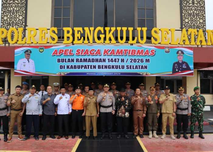 Pastikan Ramadan Aman, Polres Bengkulu Selatan Gelar Apel Siaga Kamtibmas