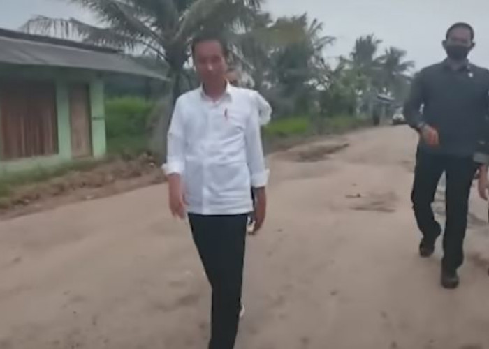 Jokowi Ambil Alih Perbaikan Jalan Rusak di Lampung