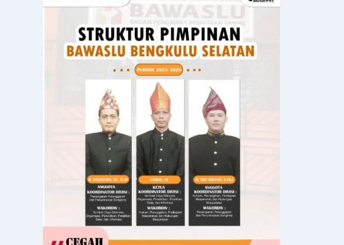 SAH! Sahran Jabat Ketua Bawaslu Bengkulu Selatan Periode 2023-2028 