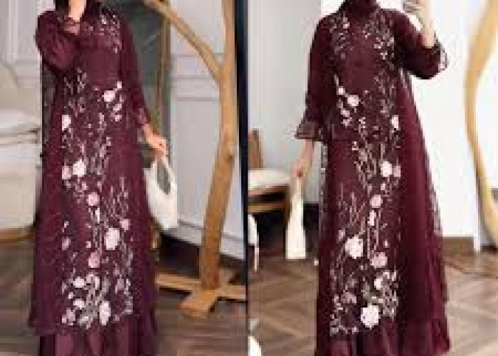 5 Inspirasi Model Baju Lebaran Warna Burgundy yang Diprediksi Tren di 2026