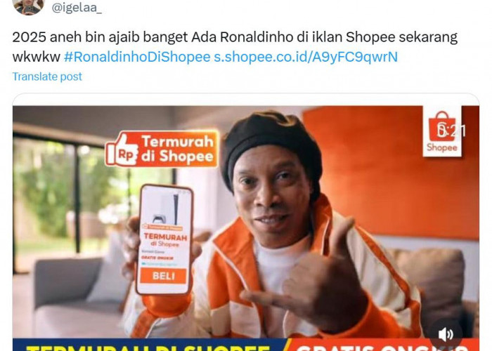 Penggemar Sepak Bola Wajib Tonton! Ronaldinho Muncul di Iklan Terbaru Shopee!