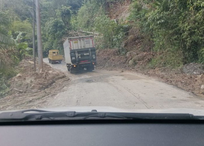 Longsor di Jalan Sepit Biawak Perbatasan Manna–Tanjung Sakti, Akses Sempat Tertutup