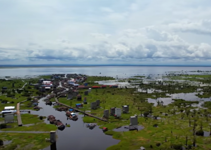 Desa Terunik di Indonesia, Tanpa Daratan, Berada Di Tengah Danau Melintang, Menawarkan Pemandangan Nan Indah