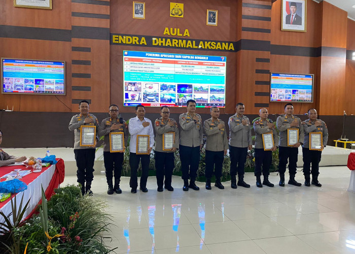 Lampaui Target Operasi, Polres Kaur Sabet Penghargaan Kinerja Terbaik dari Kapolda Bengkulu