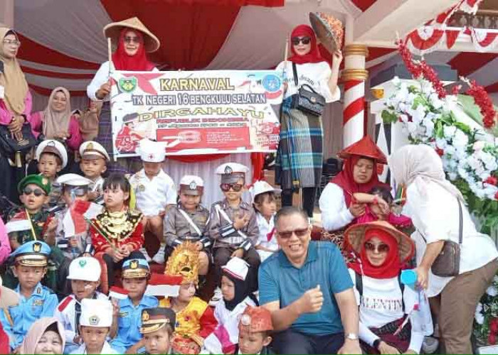 Menggemaskan, Ribuan Peserta Didik TK/PAUD di Bengkulu Selatan Ikuti Pawai Kebudayaan