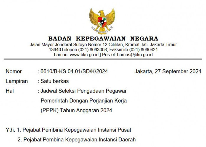 Resmi dari BKN! Ini Jadwal Pendaftaran PPPK 2024, Honorer Database dan 'Tercecer' Berbeda