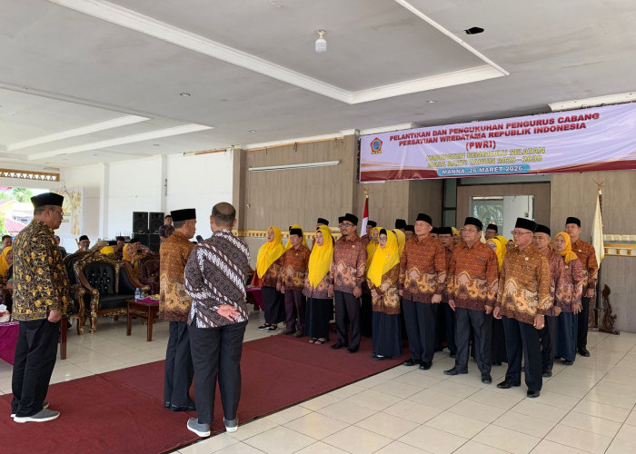 Pelantikan Pengurus PWRI Bengkulu Selatan Masa Bakti 2025-2030