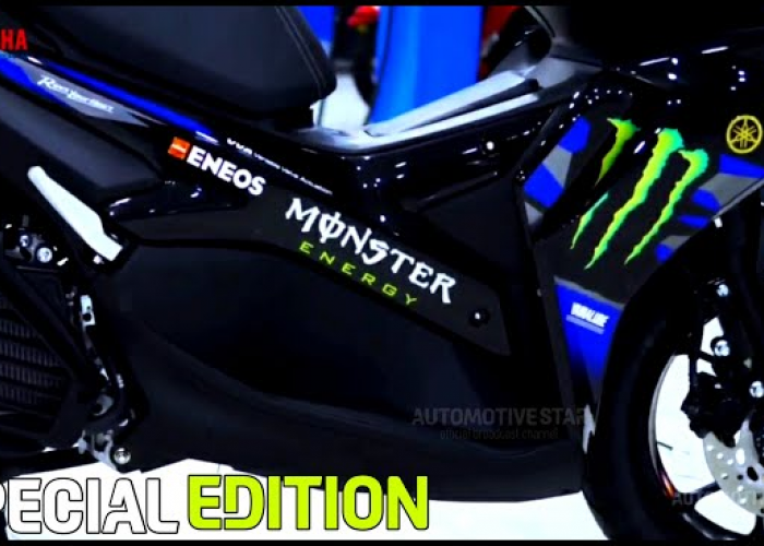 Keren! Yamaha Aerox 155 2024 Hadir dengan Desain Lebih Sporty dan Bermotif Monster Energy MotoGP