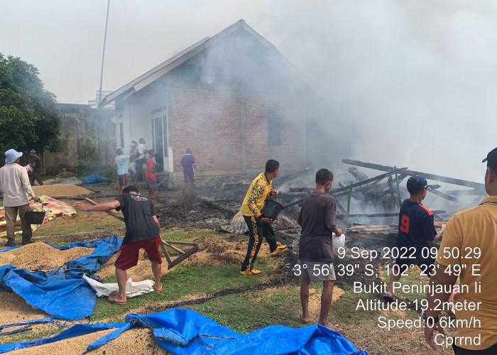 Si Jago Merah Ngamuk di Seluma: Rumah, 2 Motor, 5 Karung Gabah, dan Uang Tunai Terbakar