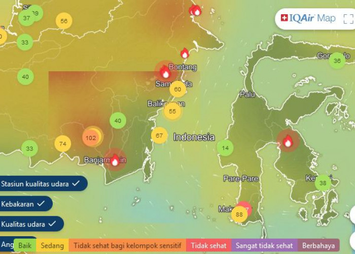 10 Kota Dengan Udara Paling Buruk di Indonesia Hari ini, Jakarta Tidak Masuk, Ini Daftar Lengkapnya