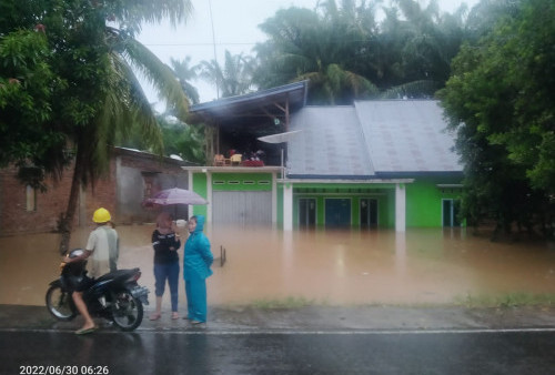 Ratusan Rumah di Desa Tebat Sibun Terendam 