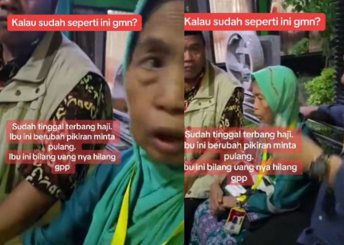 Viral Video Seorang Ibu Tak Mau Berangkat Haji, Padahal Pesawat Sudah Siap terbang, Tenyata Ini Penyebabnya