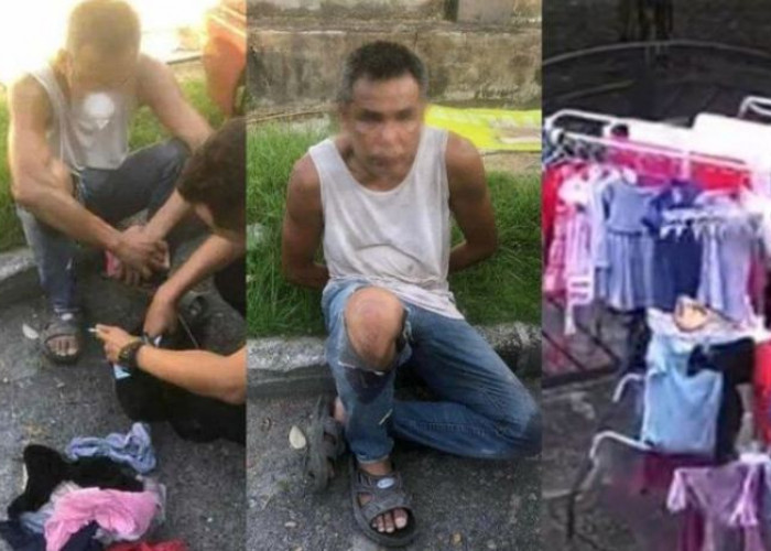 Astaga! Mencuri 25 Lembar Celana Dalam Wanita, Pria Paruh Baya Ini Ditangkap