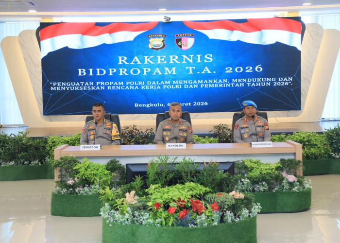 Kapolda Bengkulu Buka Rakernis Propam 2026, Tekankan Penguatan Pengawasan dan Integritas Anggota Polri