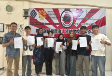 8 Alumni LPK Kaizu Hamagi Gakkou Teken Kontrak Kerja Tokutei Ginou di Jepang