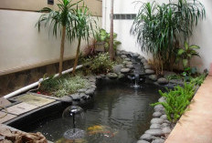 Tren Teras Estetik dengan Kolam Ikan Hias 2026: Ruang Tenang yang Menghidupkan Rumah